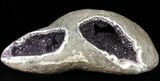 Unique Amethyst Geode On Metal Stand - Uruguay #50718-3